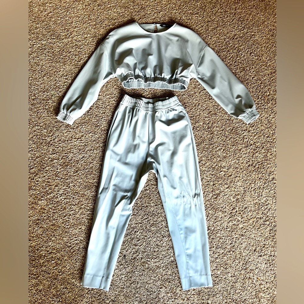 Zara crop top set